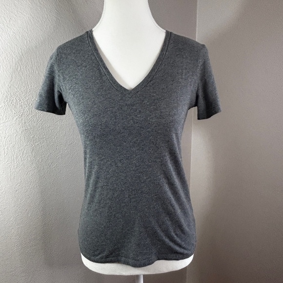 Everlane Organic Cotton V-Neck T-Shirt - Gray - Picture 1 of 8